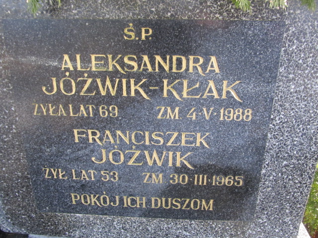 Aleksandra Jóźwik-Kłak Szczytno - Grobonet - Wyszukiwarka osób pochowanych