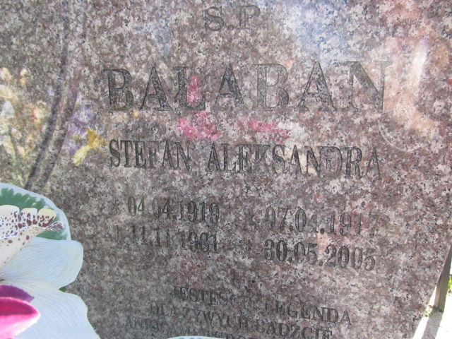 Bogdan Bałaban 1951 Szczytno - Grobonet - Wyszukiwarka osób pochowanych