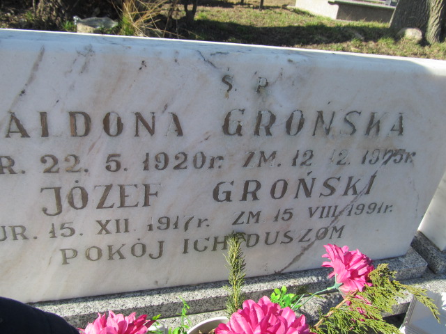 Józef Groński 1917 Szczytno - Grobonet - Wyszukiwarka osób pochowanych