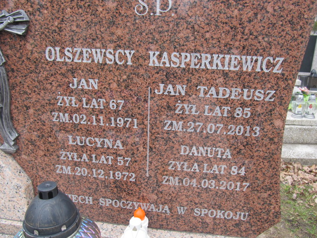 Jan Kasperkiewicz 1928 Szczytno - Grobonet - Wyszukiwarka osób pochowanych