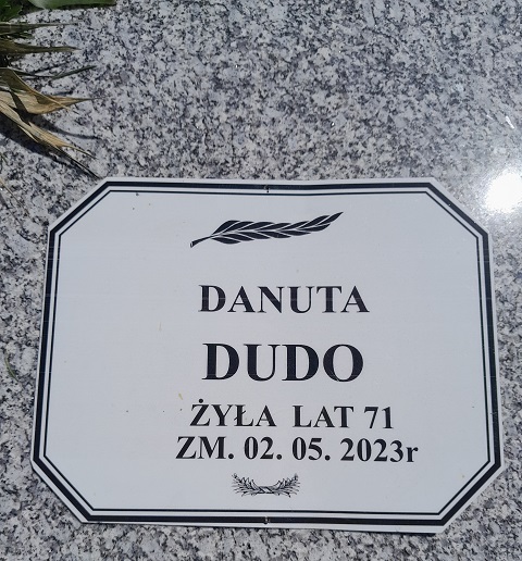 Grób Danuta Dudo