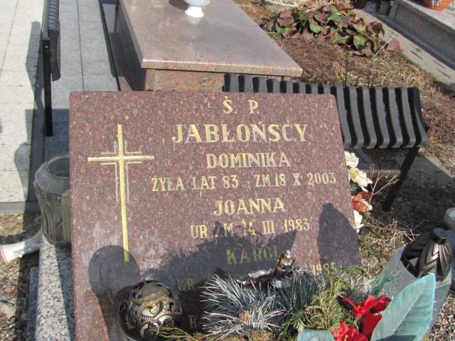 Dominika Jabłońska 1920 Szczytno - Grobonet - Wyszukiwarka osób pochowanych