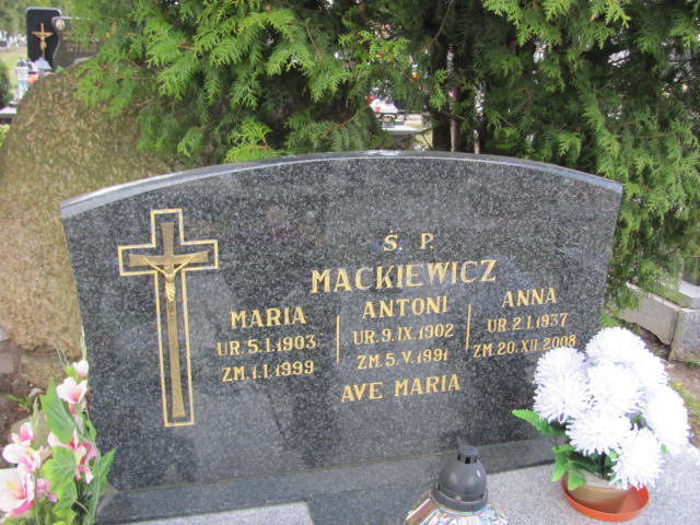 Antoni Mackiewicz 1902 Szczytno - Grobonet - Wyszukiwarka osób pochowanych