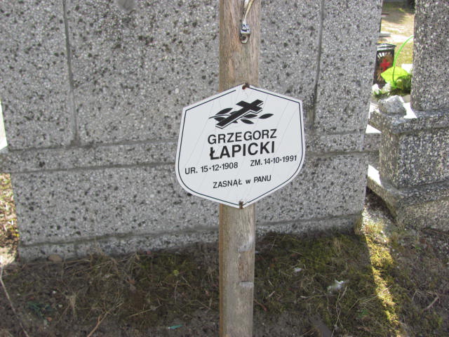 Grzegorz Łapicki 1908 Szczytno - Grobonet - Wyszukiwarka osób pochowanych