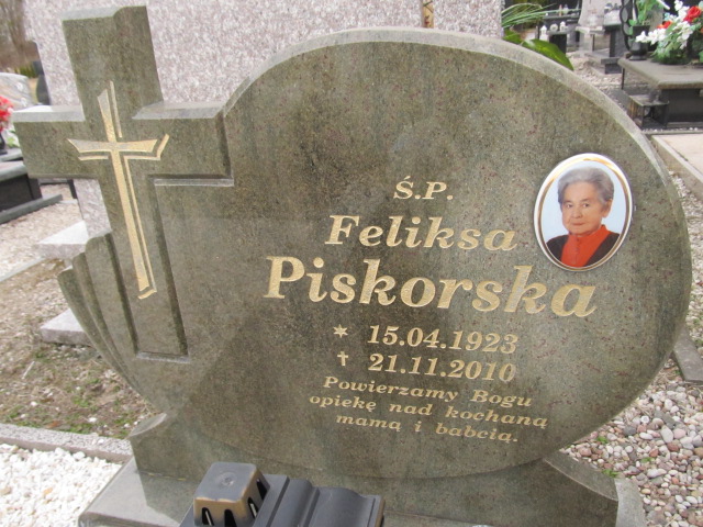 Feliksa Piskorska 1923 Szczytno - Grobonet - Wyszukiwarka osób pochowanych