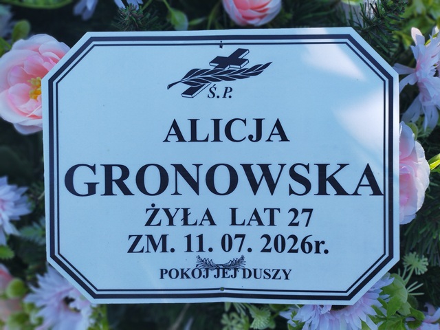 Grób Alicja Gronowska