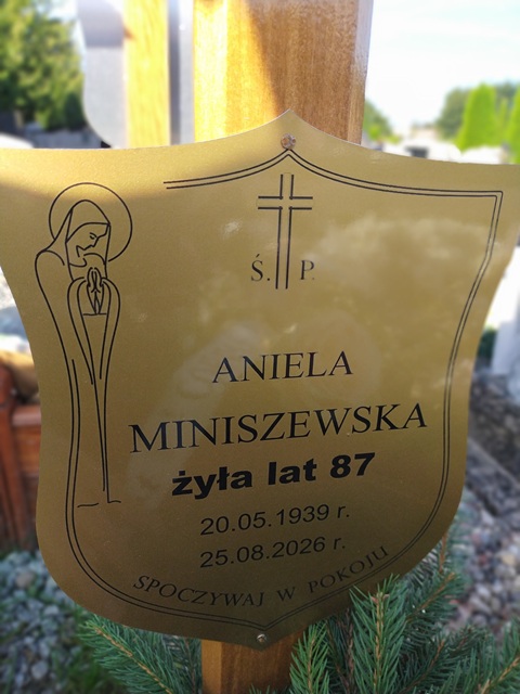 Grób Aniela Miniszewska