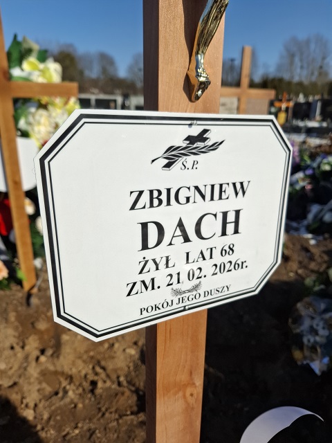Zbigniew Dach 1958 Szczytno - Grobonet - Wyszukiwarka osób pochowanych