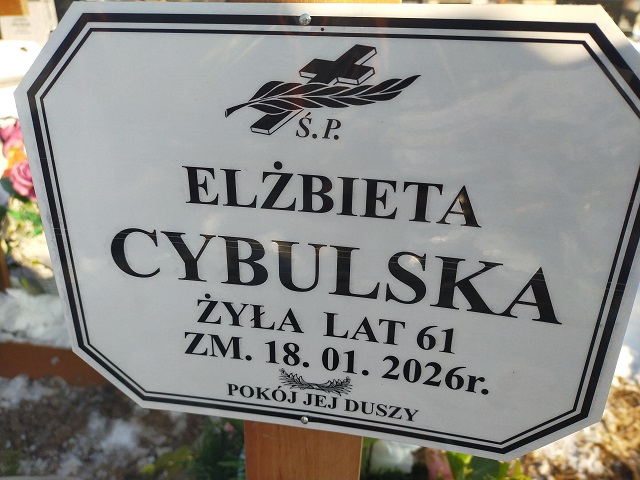 Grób Elżbieta Cybulska
